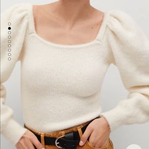 Mango square neck sweater